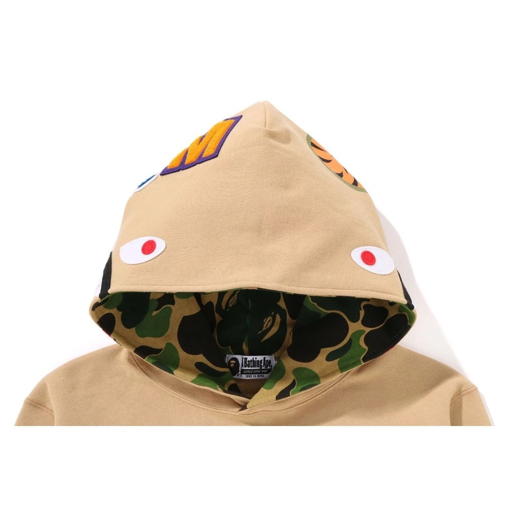 Bape Tan Sweatshirt with Camouflage Lining